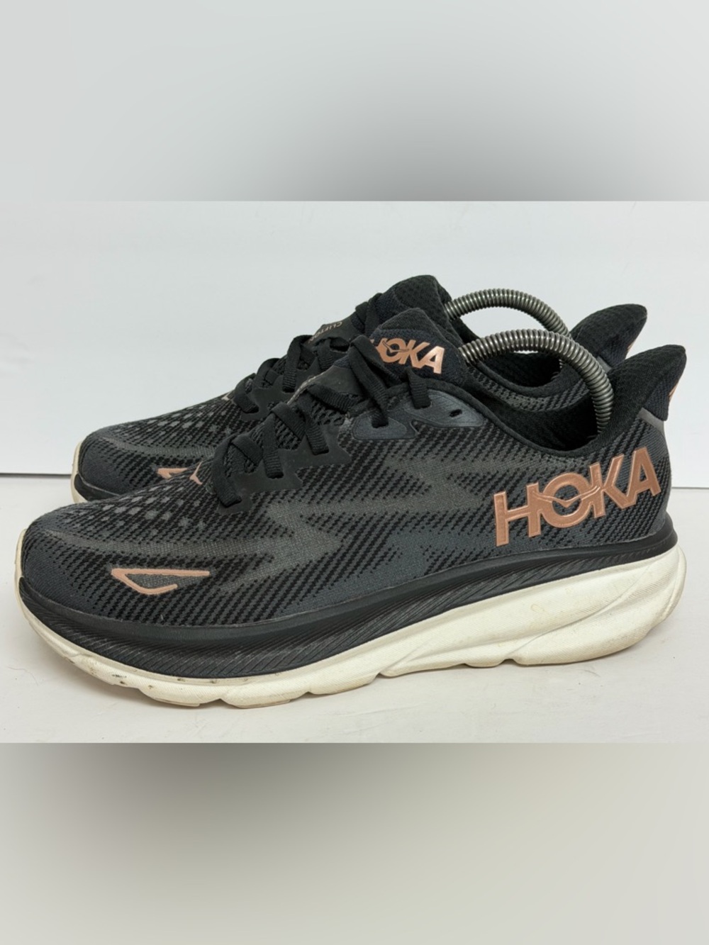 Hoka One One Clifton 9 Black Rose Running Shoes Women's 8.5 D Wide 1132211BRGL